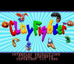 Clay Fighter (USA) Title Screen